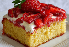 Fresh Strawberry Sheet Cake Recipe – Sweet Sunshine from My Cretan Kitchen
