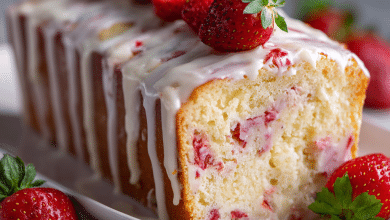 Frozen Strawberry Pound Cake
