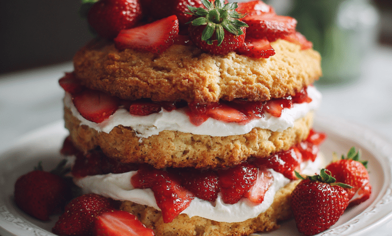 Gluten Free Strawberry Shortcake with Cashew Cream
