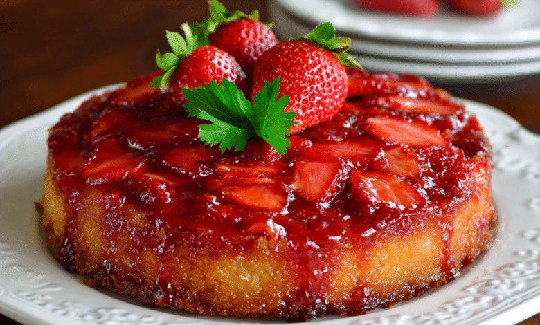 Gluten Free Strawberry Upside Down Cake