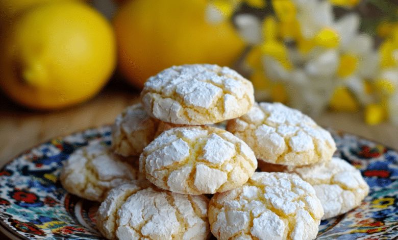 Lemon Crinkle Cookies for Spring