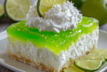 Lime Jello Poke Cake with Coconut Whipped Topping