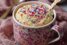 Microwave Vanilla Mug Cake for One