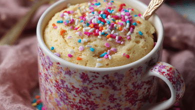 Microwave Vanilla Mug Cake for One