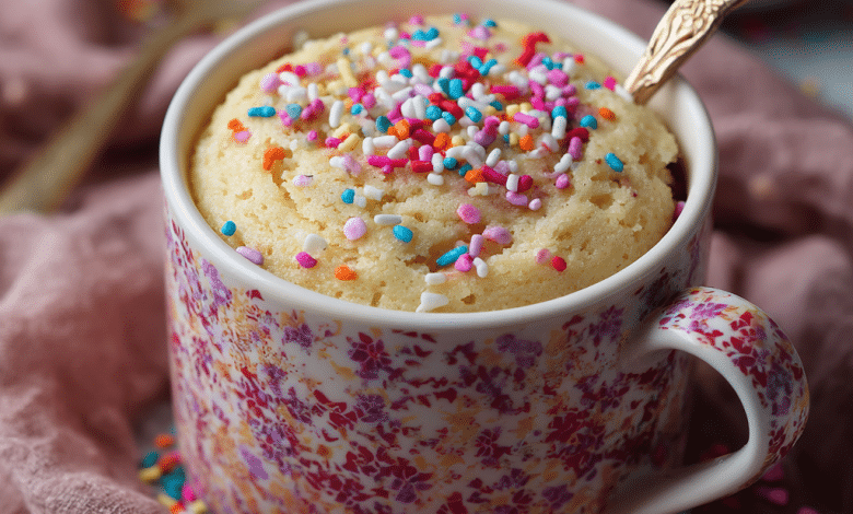 Microwave Vanilla Mug Cake for One