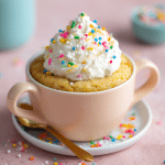 Microwave Vanilla Mug Cake with Frosting
