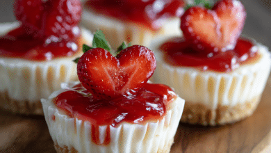 Mini Strawberry Cheesecake Cups