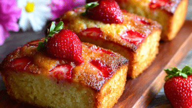 Mini Strawberry Pound Cake Loaves