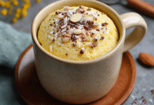 Moist Eggless Vanilla Mug Cake