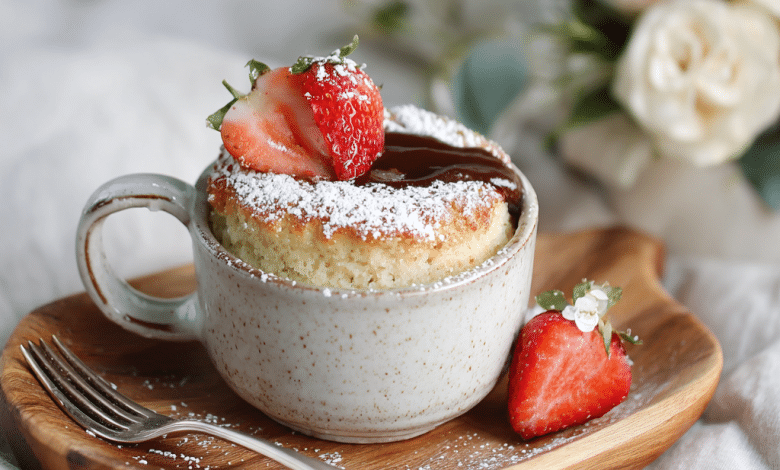 Naturally Sweetened Vanilla Mug Cake