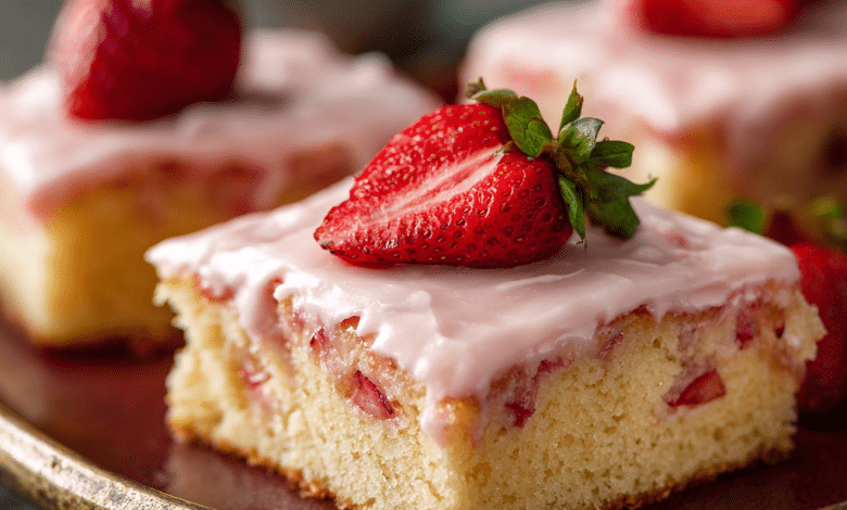 Old-Fashioned Strawberry Sheet Cake – Sweet Memories Baked in Every Bite