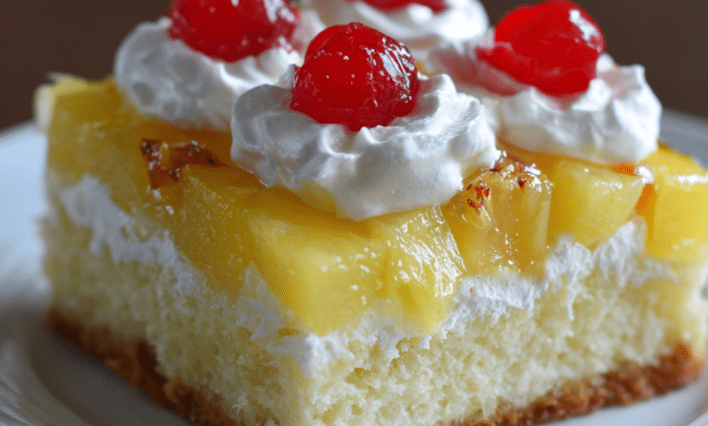 Pineapple Jello Poke Cake