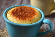 Quick Eggless Vanilla Mug Cake Recipe