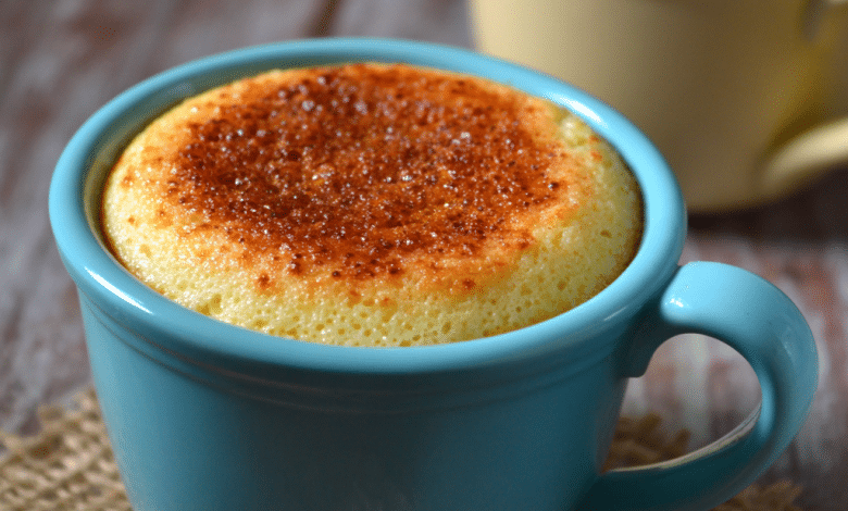 Quick Eggless Vanilla Mug Cake Recipe