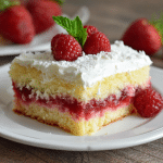 Raspberry Jello Poke Cake with White Cake