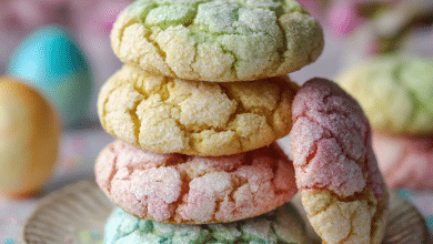 Springtime Crinkle Cookies with Pastel Sugar