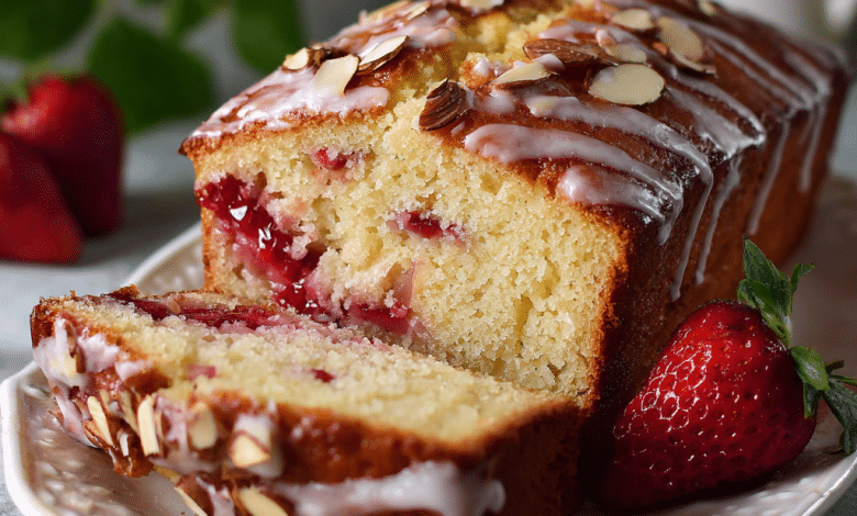 Strawberry Sour Cream Pound Cake