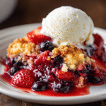 Strawberry Blueberry Dump Cake