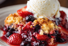 Strawberry Blueberry Dump Cake