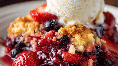 Strawberry Blueberry Dump Cake