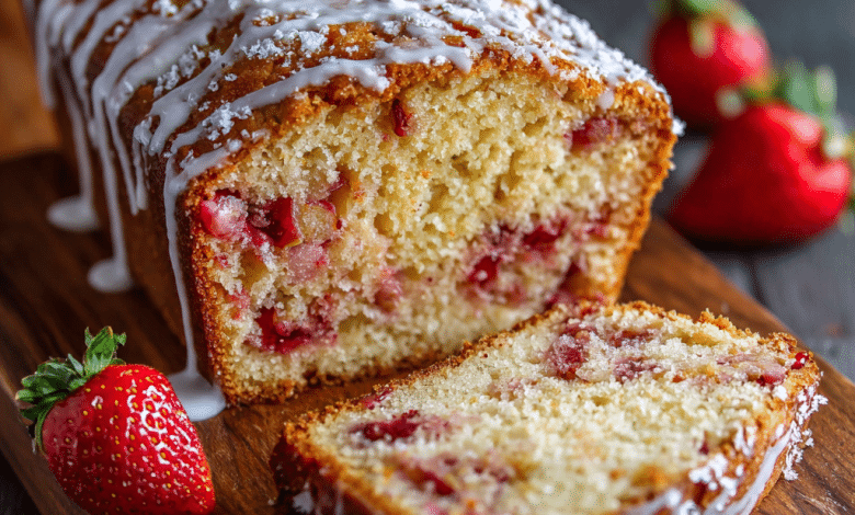 Strawberry Buttermilk Pound Cake
