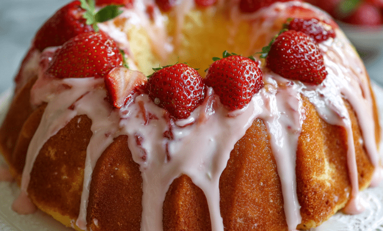 Strawberry Cheesecake Bundt Cake