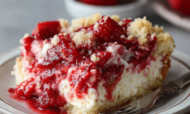 Strawberry Cheesecake Dump Cake