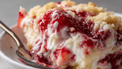 Strawberry Cheesecake Dump Cake