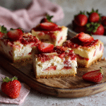 Strawberry Cheesecake Tray Bake