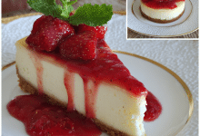 Strawberry Cheesecake Using Strawberry Sauce