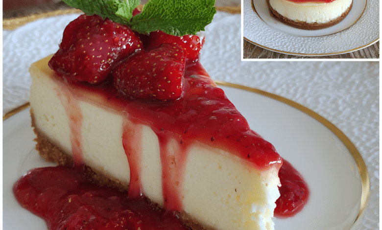 Strawberry Cheesecake Using Strawberry Sauce