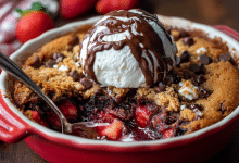 Strawberry Chocolate Chip Dump Cake