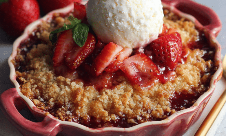 Strawberry Cobbler Dump Cake