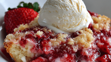 Strawberry Cream Cheese Dump Cake