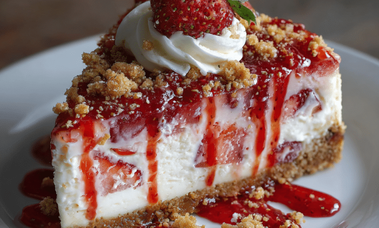 Strawberry Crunch Cheesecake