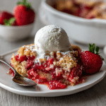 Strawberry Dump Cake with Cream Cheese