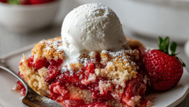 Strawberry Dump Cake with Cream Cheese