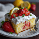 Strawberry Lemon Poke Cake