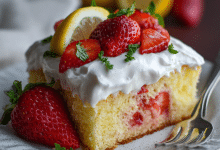 Strawberry Lemon Poke Cake