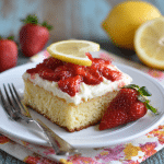 Strawberry Lemon Sheet Cake