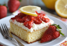 Strawberry Lemon Sheet Cake