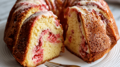 Strawberry Marble Pound Cake