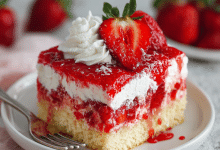 Strawberry Poke Cake with Fresh Strawberries – The Sweetest Cake for Sharing Love