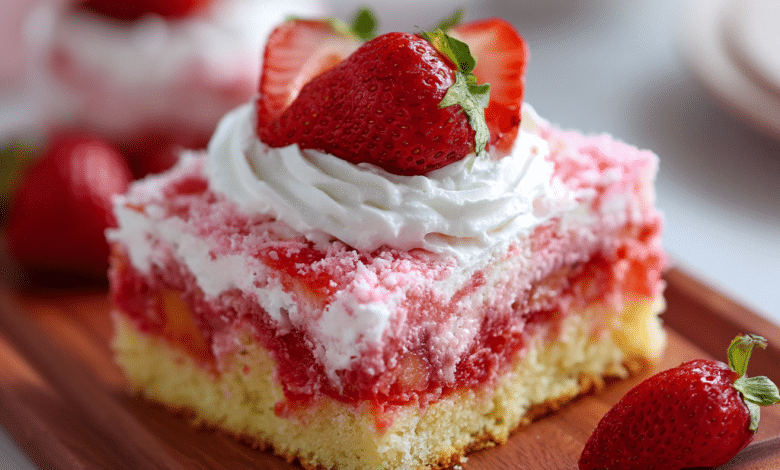 Strawberry Shortcake Sheet Cake