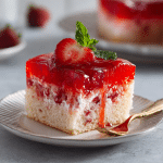 Strawberry Poke Sheet Cake with Jello