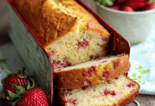 Strawberry Pound Cake in Loaf Pan