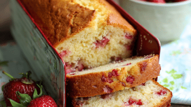 Strawberry Pound Cake in Loaf Pan