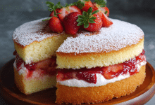 Strawberry Purée Sponge Cake