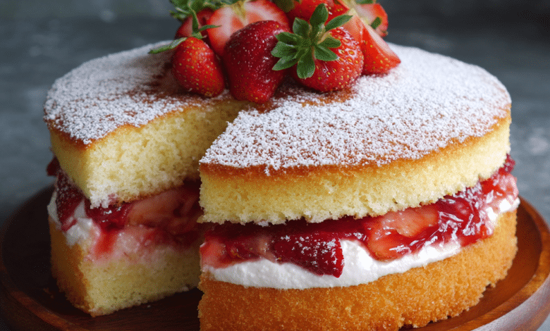 Strawberry Purée Sponge Cake