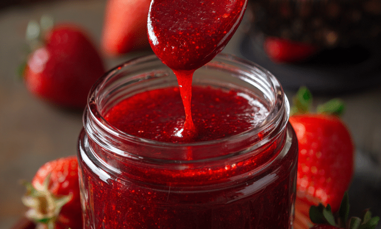 Strawberry Sauce with Cornstarch – Sweet, Glossy, and Made with Love